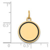 14k Yellow Gold w/Enamel .027 Gauge Circular Engravable Disc Charm XM609