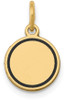 14k Yellow Gold w/Enamel .027 Gauge Circular Engravable Disc Charm XM606