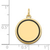 14k Yellow Gold w/Enamel .027 Gauge Circular Engravable Disc Charm XM611