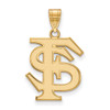 Sterling Silver Gold-plated LogoArt Florida State University F-S Large Pendant