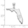Sterling Silver Rhodium-plated LogoArt Florida State University State Pendant