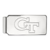 Sterling Silver Rhodium-plated LogoArt Georgia Institute of Technology G-T Money Clip