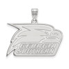 Sterling Silver Rhodium-plated LogoArt Georgia Southern University Eagle Large Pendant SS006GSU