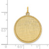 14k Yellow Gold Patterned .018 Gauge Circular Engravable Disc Charm