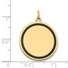 14k Yellow Gold w/Enamel .027 Gauge Circular Engravable Disc Charm