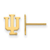 Sterling Silver Gold-plated LogoArt Indiana University I-U Extra Small Post Earrings