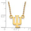 14k Gold LogoArt Indiana University I-U Small Pendant 18 inch Necklace