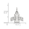 Sterling Silver Rhodium-plated LogoArt Iowa State University Extra Small Pendant