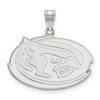 14k White Gold LogoArt Iowa State University Cardinal Large Pendant 4W030IAS