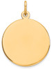 24mm x 17mm 14k Yellow Gold Round Disc Charm 27