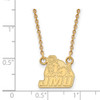 10k Gold LogoArt James Madison University Small Pendant 18 inch Necklace