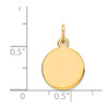 18mm x 11mm 14k Yellow Gold Round Disc Charm 18