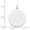 29mm x 22mm 14K White Gold Round Disc Charm 11