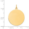 14k Yellow Gold Round Disc Charm