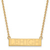 Sterling Silver Gold-plated LogoArt Lehigh University Large Bar Pendant 18 inch Necklace