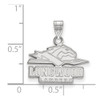 10k White Gold LogoArt Longwood University Lancers Small Pendant