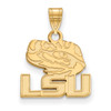 14k Gold LogoArt Louisiana State University L-S-U Tiger Eye Small Pendant