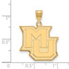 10k Gold LogoArt Marquette University M-U Large Pendant