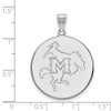 14k White Gold LogoArt McNeese State University Extra Large Disc Pendant