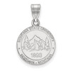 Sterling Silver Rhodium-plated LogoArt Montana State University Medium Crest Pendant