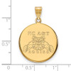 Sterling Silver Gold-plated LogoArt North Carolina A and T Aggies Large Disc Pendant