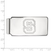 Sterling Silver Rhodium-plated LogoArt North Carolina State University N-C-S Money Clip