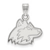 10k White Gold LogoArt Northern Illinois University Huskie Small Pendant