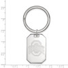 Sterling Silver Rhodium-plated LogoArt The Ohio State University Key Ring