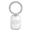 Sterling Silver Rhodium-plated LogoArt Oklahoma State University O-S-U Key Ring