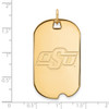 10k Gold LogoArt Oklahoma State University O-S-U Large Dog Tag Pendant