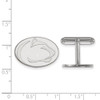 Sterling Silver Rhodium-plated LogoArt Penn State University Lion Cuff Links