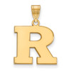 10k Gold LogoArt Rutgers University Letter R Medium Pendant