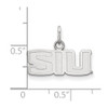 10k White Gold LogoArt Southern Illinois University S-I-U Extra Small Pendant