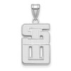 14k White Gold LogoArt Southern Illinois University Large Pendant