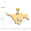 10k Gold LogoArt Southern Methodist University Mustang Medium Pendant