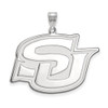 10k White Gold LogoArt Southern University Jaguars Extra Large Pendant