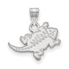 Sterling Silver Rhodium-plated LogoArt Texas Christian University Horned Frog Small Pendant SS030TCU