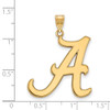 10k Gold LogoArt University of Alabama Letter A Extra Large Pendant