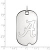 Sterling Silver Rhodium-plated LogoArt University of Alabama Large Dog Tag Pendant