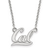 14k White Gold LogoArt University of California Berkeley Small Pendant 18 inch Necklace