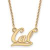 Sterling Silver Gold-plated LogoArt University of California Berkeley Small Pendant 18 inch Necklace