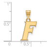 14k Gold LogoArt University of Florida Letter F Small Pendant