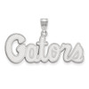 10k White Gold LogoArt University of Florida Gators Script Medium Pendant