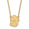 14k Gold LogoArt University of Georgia Bulldog Large Pendant 18 inch Necklace