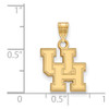 10k Gold LogoArt University of Houston U-H Small Pendant