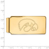 10k Gold LogoArt University of Iowa Hawk Money Clip