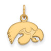 10k Gold LogoArt University of Iowa Hawk Extra Small Pendant