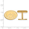 14k Gold LogoArt University of Iowa Hawk Oval Cuff Links