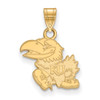 14k Gold LogoArt University of Kansas Jayhawk Small Pendant 4Y002UKS