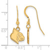 Sterling Silver Gold-plated LogoArt University of Louisville Cardinal Small Dangle Wire Earrings